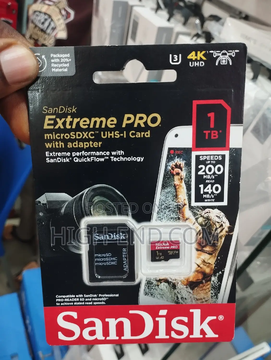 Sandisk Extreme Pro 1tb Micro SDXC Uhx-I 200mbps