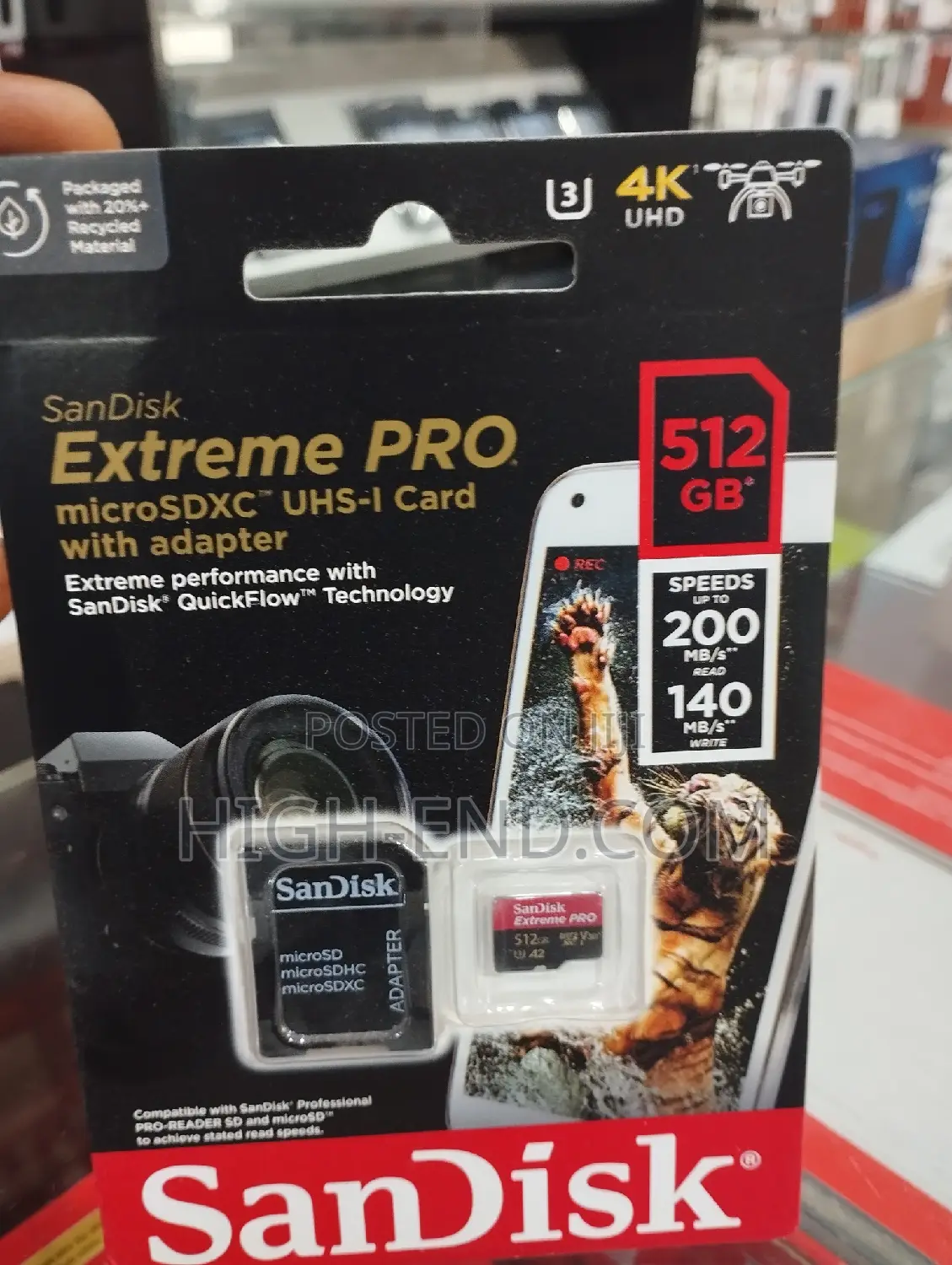 Sandisk Extreme Pro 512gb Micro SDXC Uhx-I 200mbps