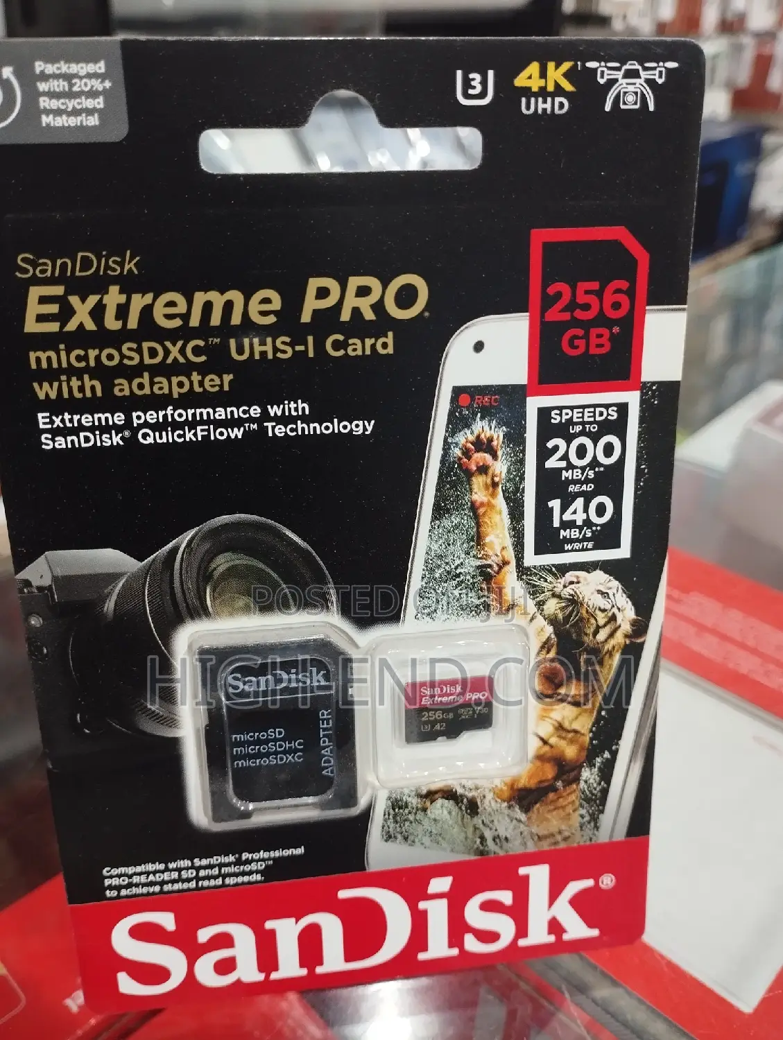 Sandisk 256gb Extreme Pro Microsdtm Uhs-I 200mbps