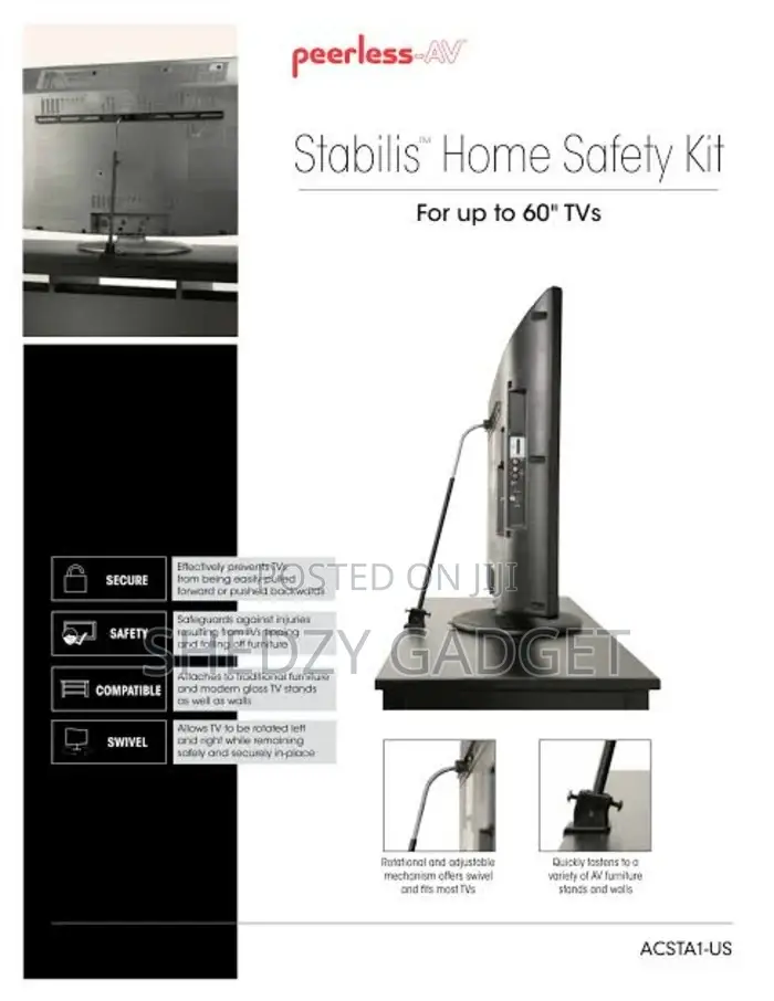 Peerless Stabilis Home Safety Kit for LCD and Plasma Screens