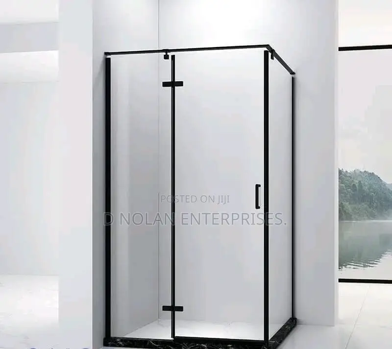 90x90 Black Frame Cubicle Shower