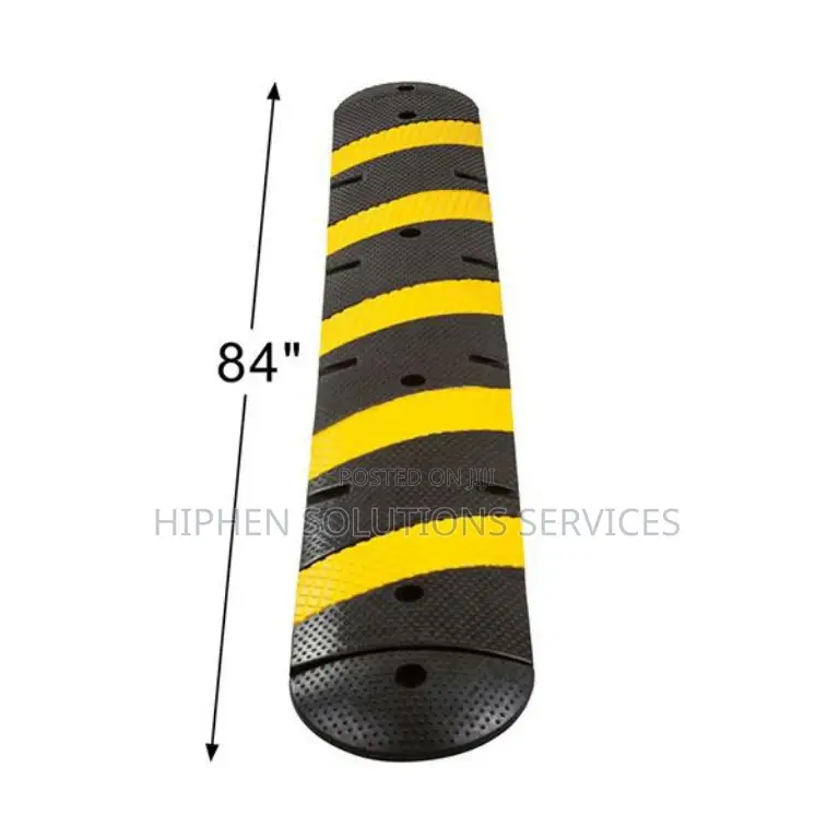 Yellow Arrow Rubber Speed Bump, For Road Safety