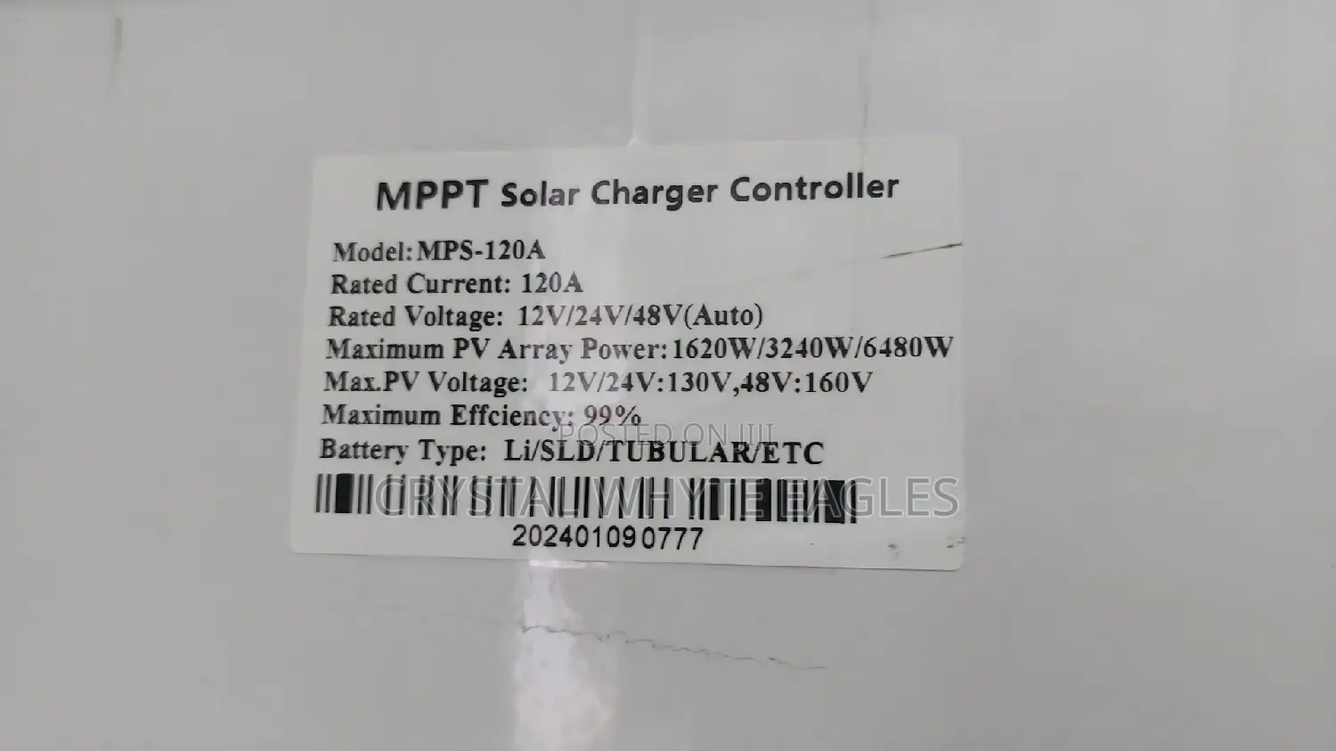 120ah Charge Controller 12/24/48