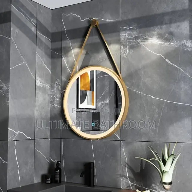Led Belt Golden Frame Mirror