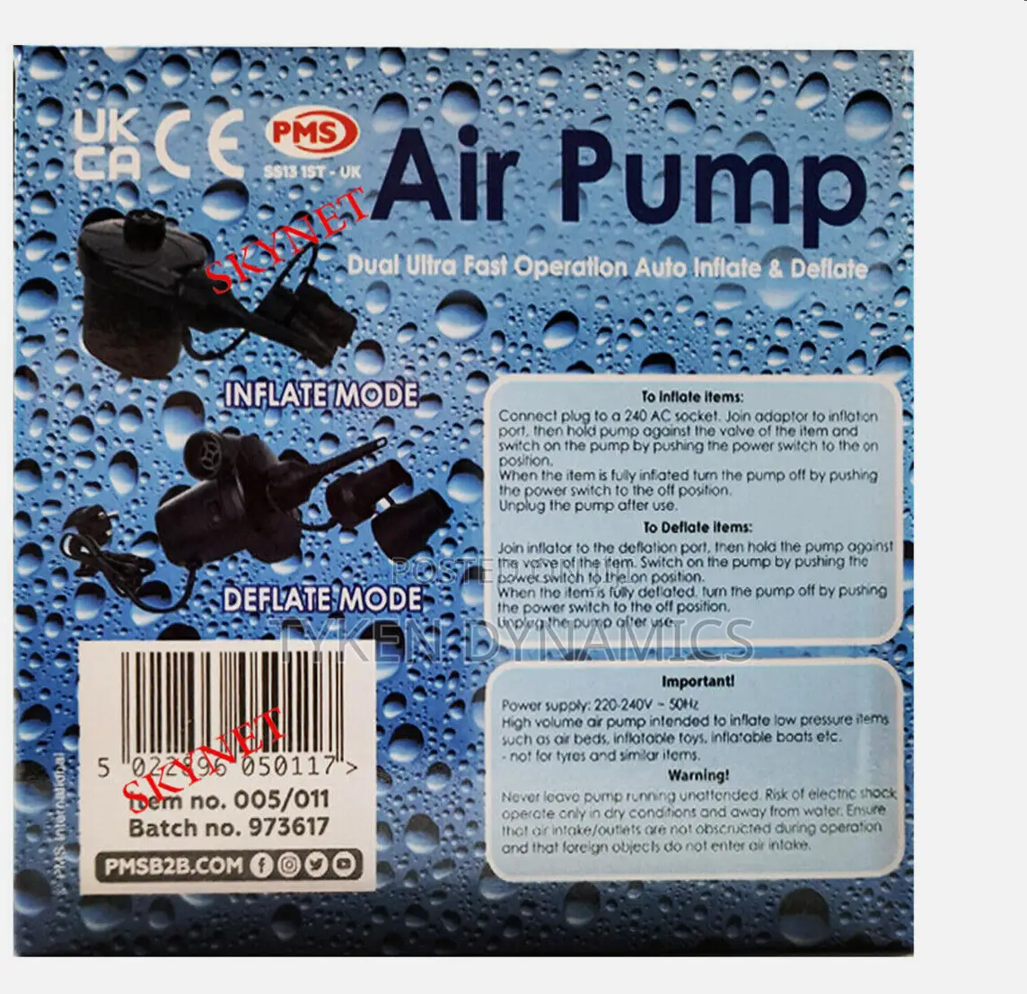Wild N Wet Mains Operated Air Pumps