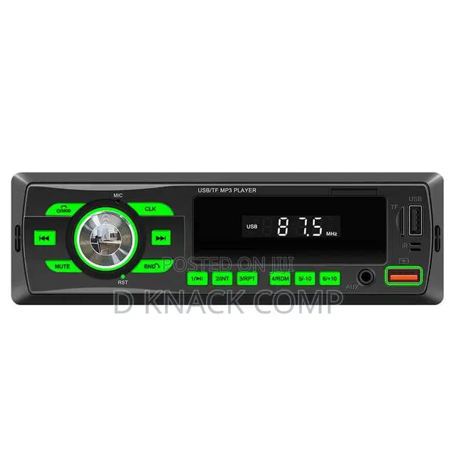 Car Stereo Receiver BT MP3 Player FM Radio Voice Assistant