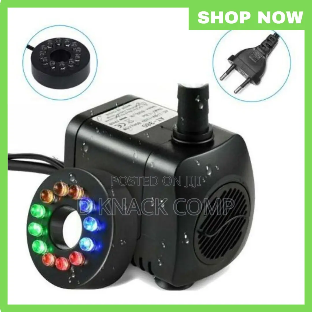 Aquarium 15w Submersible Water Pump Led Light Fish Pond Tank