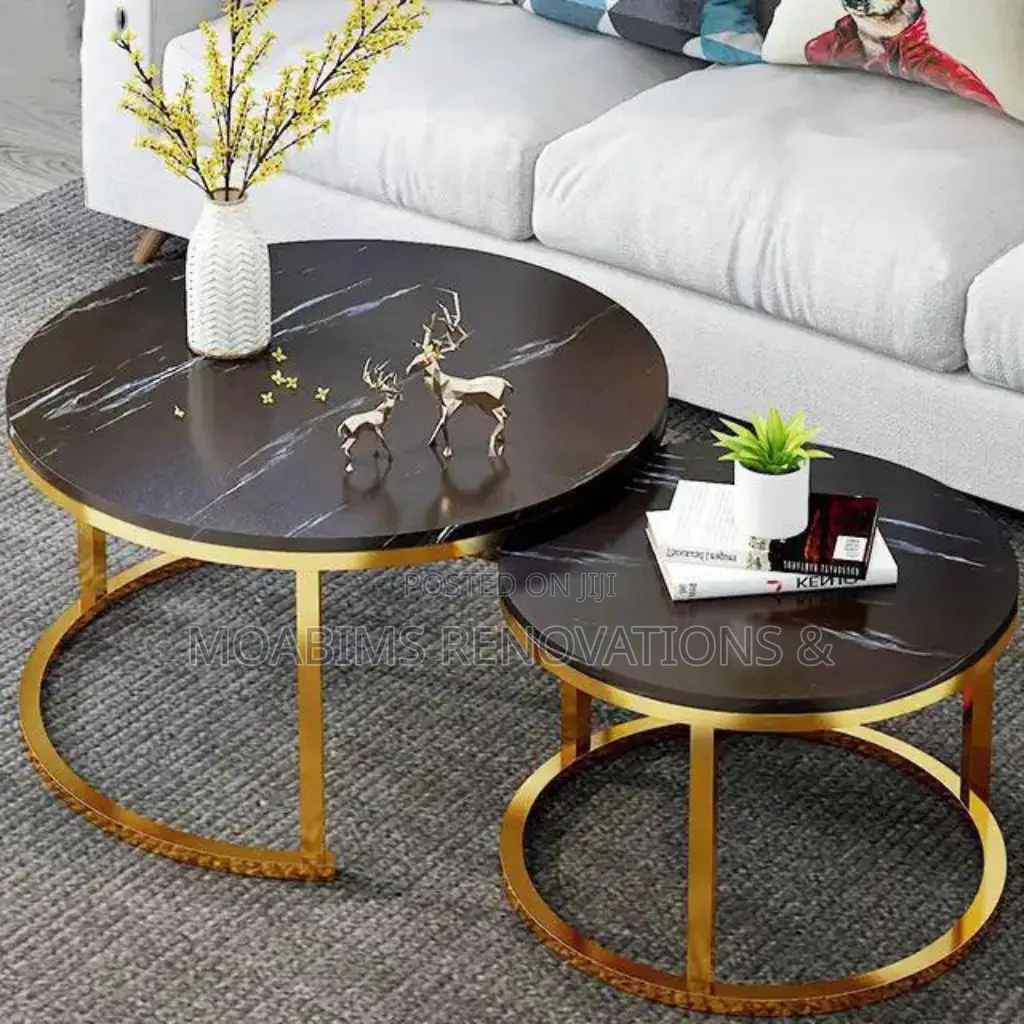 Brand New Furnished 2-in-1 Luxury Marble Faux Center Table