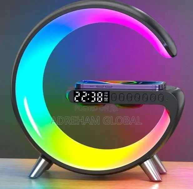 Led Wireless Charging Speaker With Clock Fm Radio,BT 3401