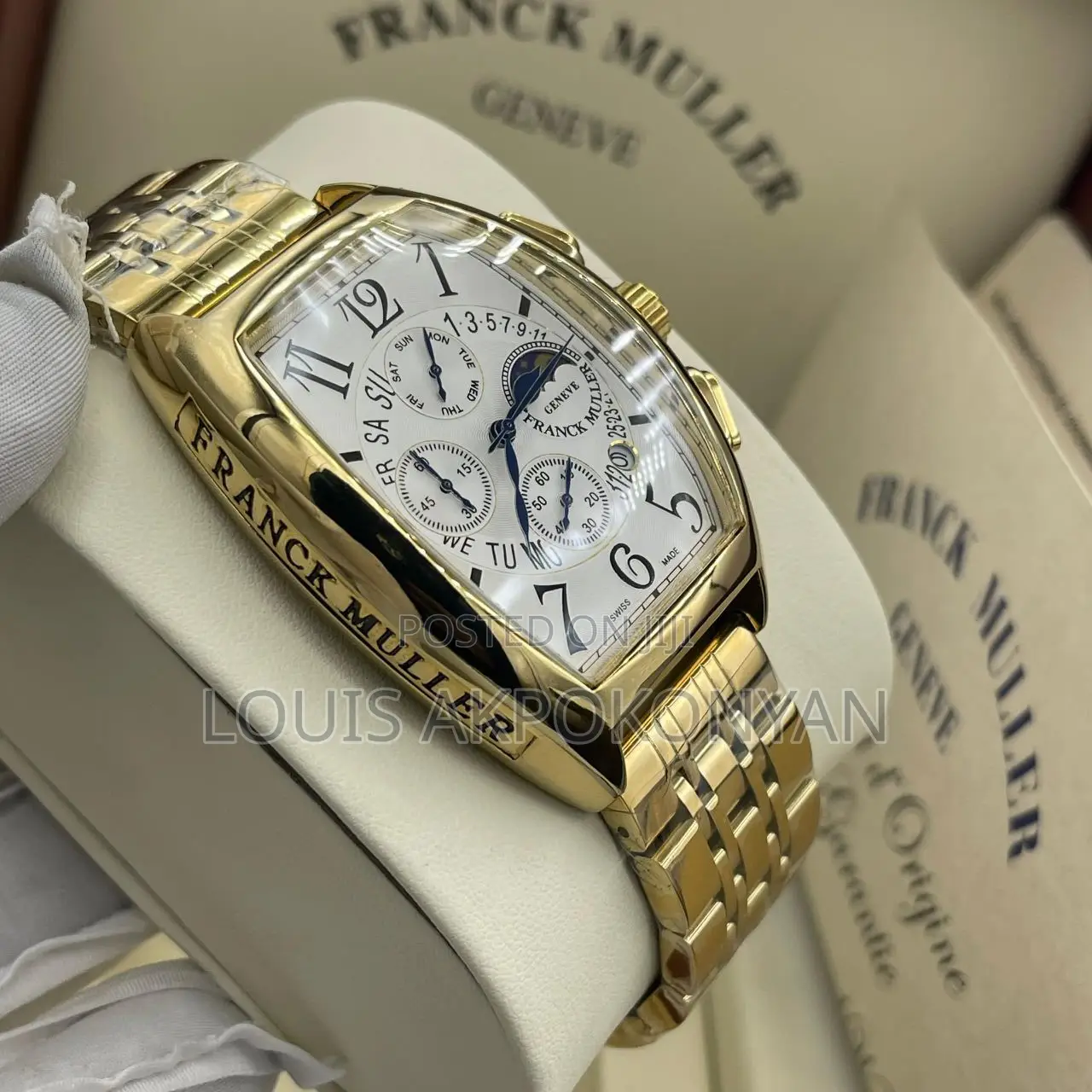 Frank Muller Leather and Chain Watch