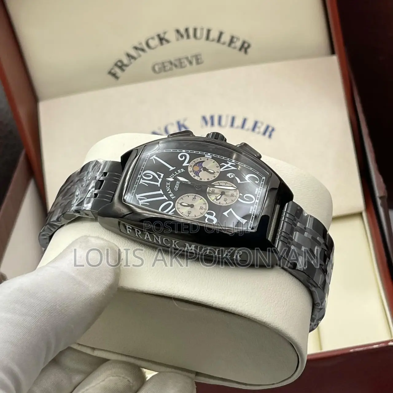 Frank Muller Leather and Chain Watch