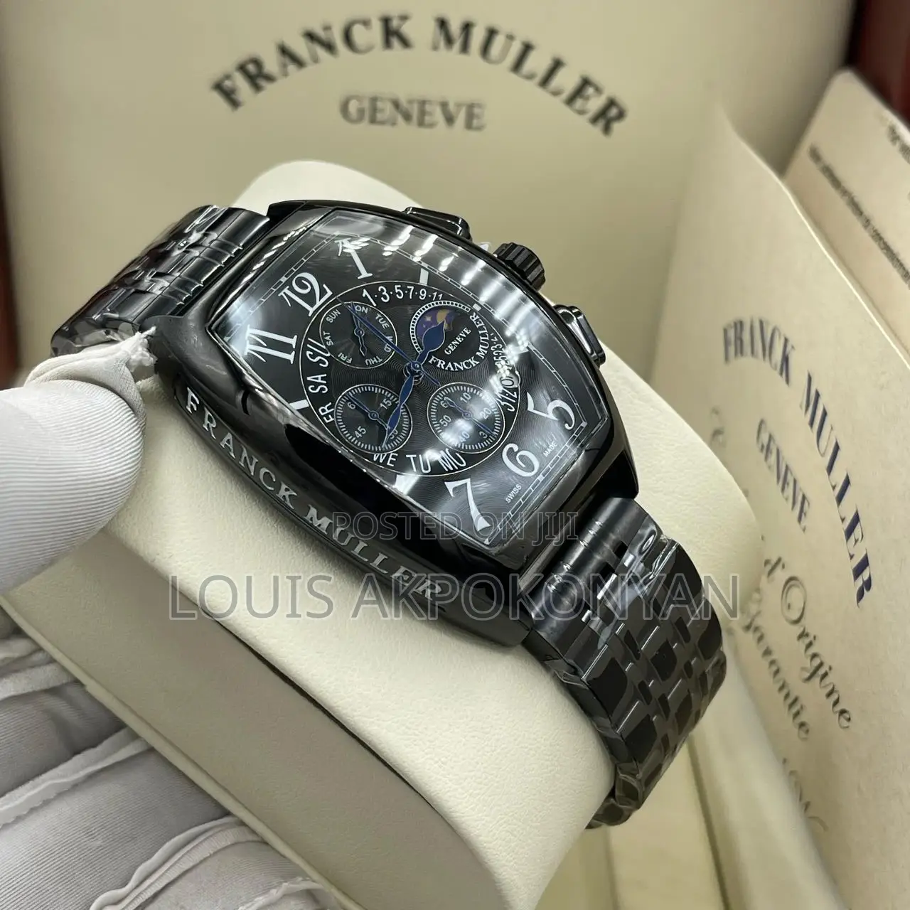 Frank Muller Leather and Chain Watch