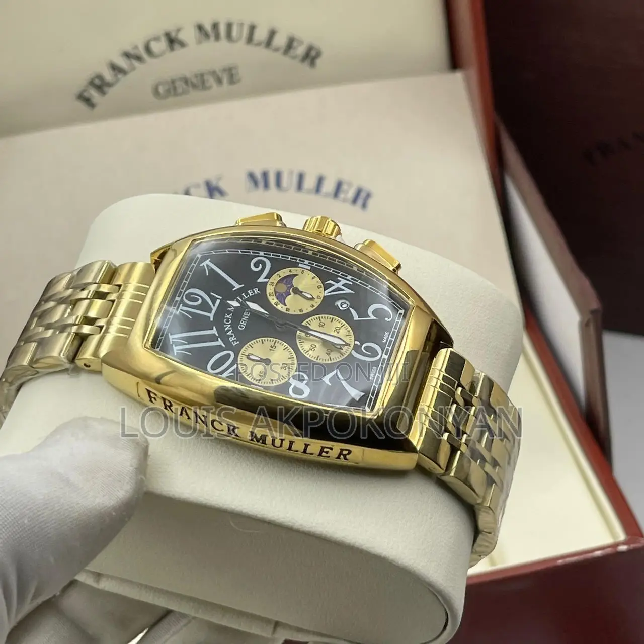 Frank Muller Leather and Chain Watch