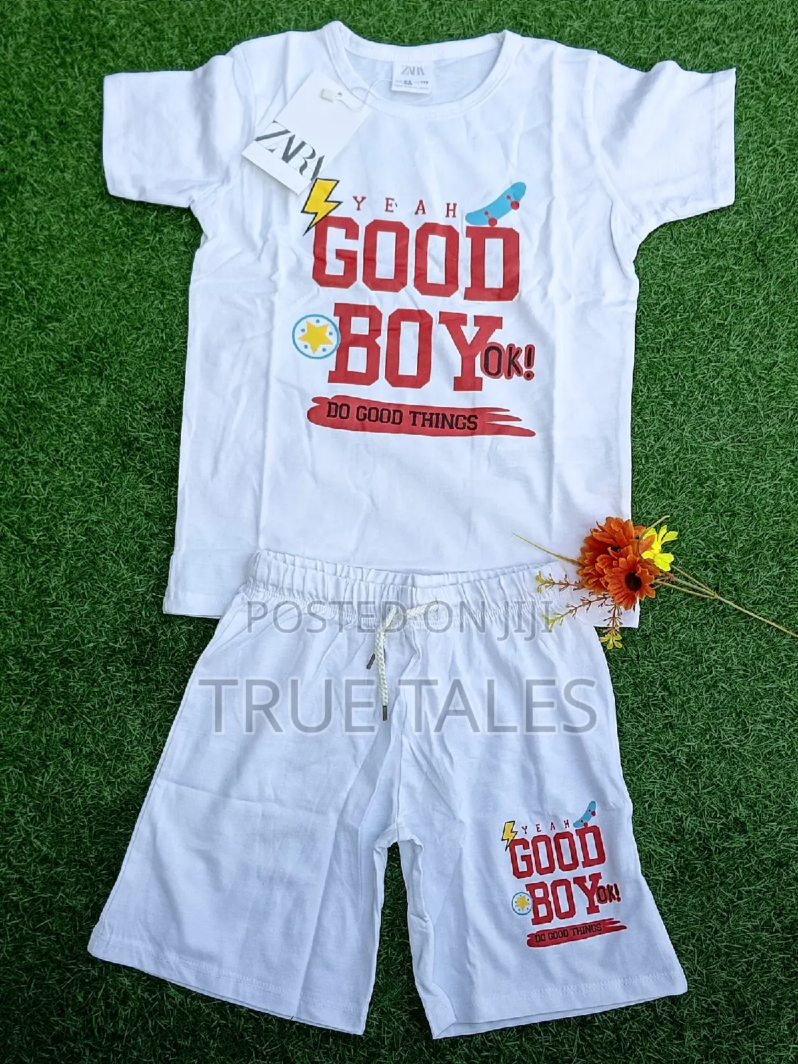 Good Boy % Cotton Top And Short Set Ages 2 To 6 Years