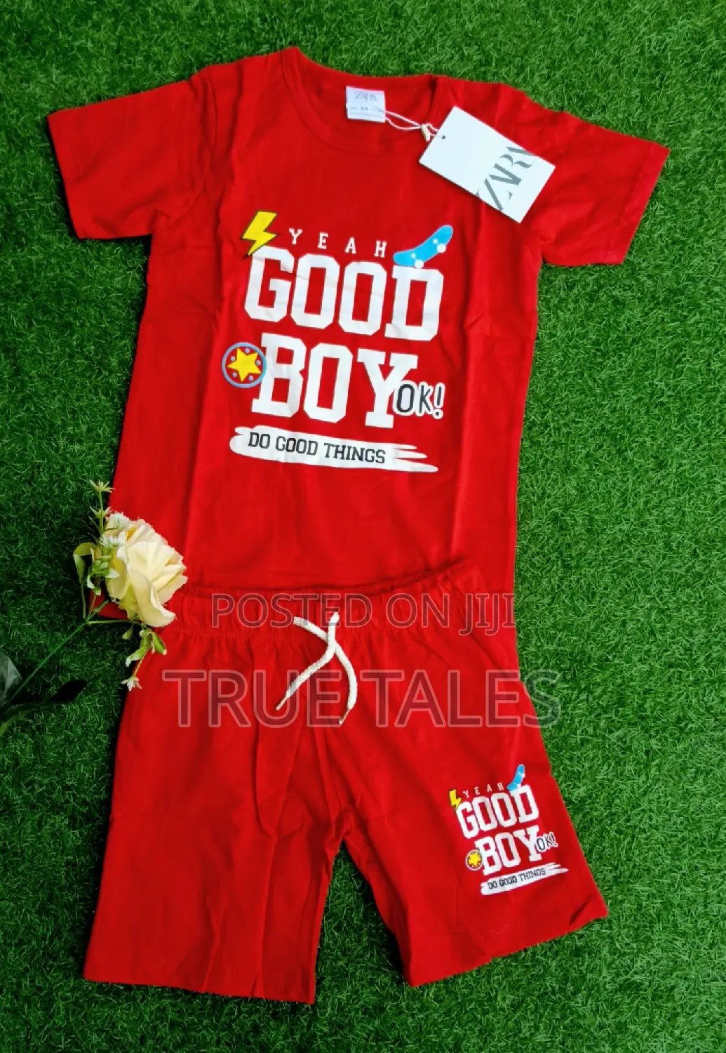 Good Boy % Cotton Top And Short Set Ages 2 To 6 Years