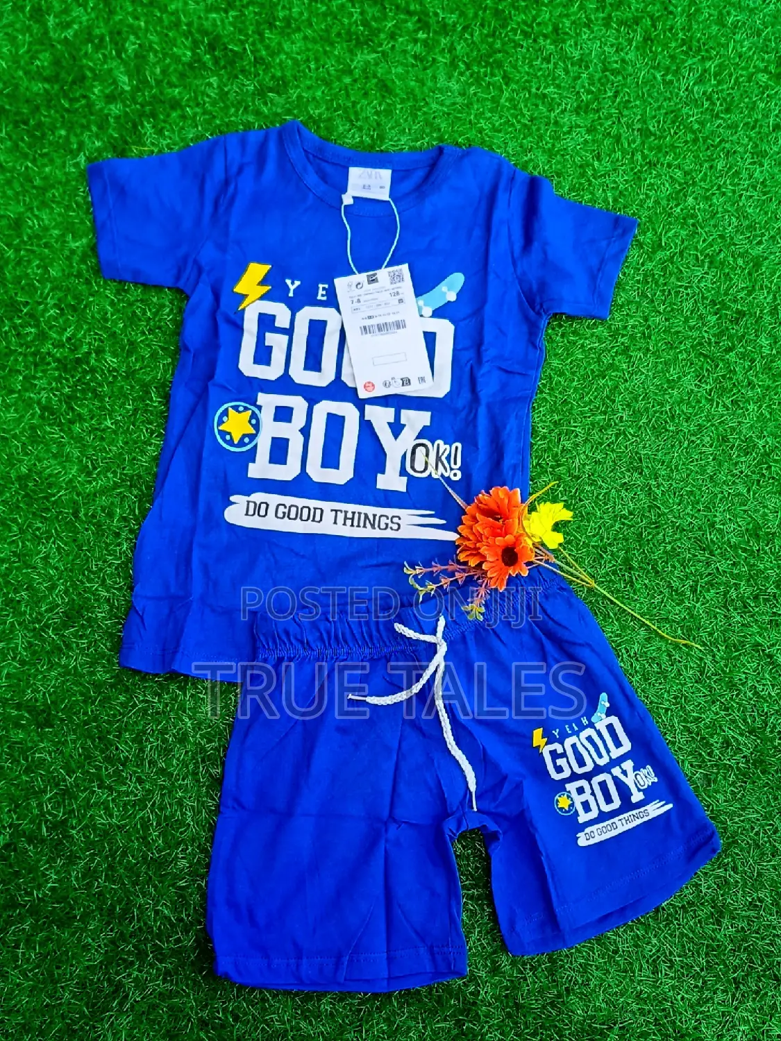 Good Boy % Cotton Top And Short Set Ages 2 To 6 Years