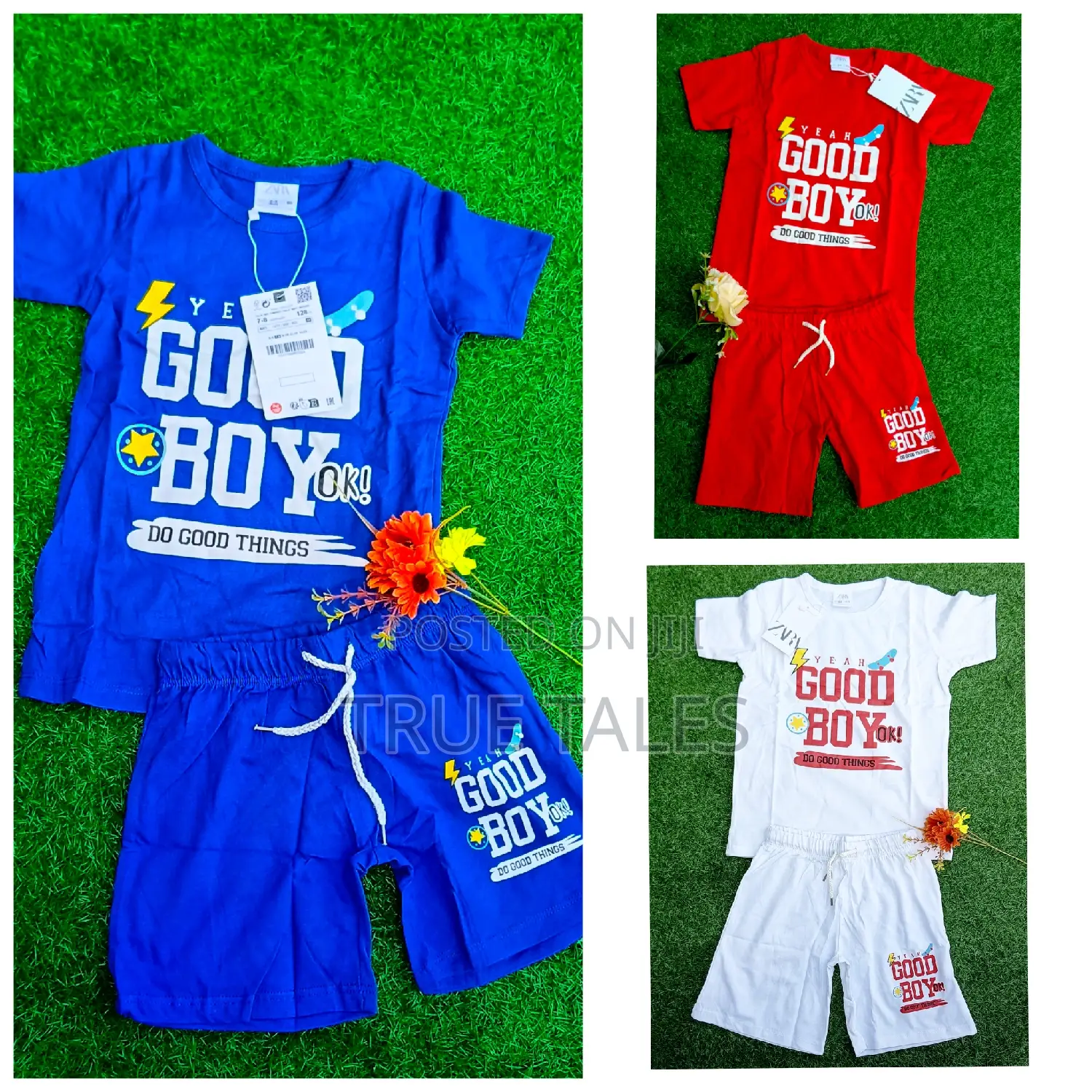 Good Boy % Cotton Top And Short Set Ages 2 To 6 Years