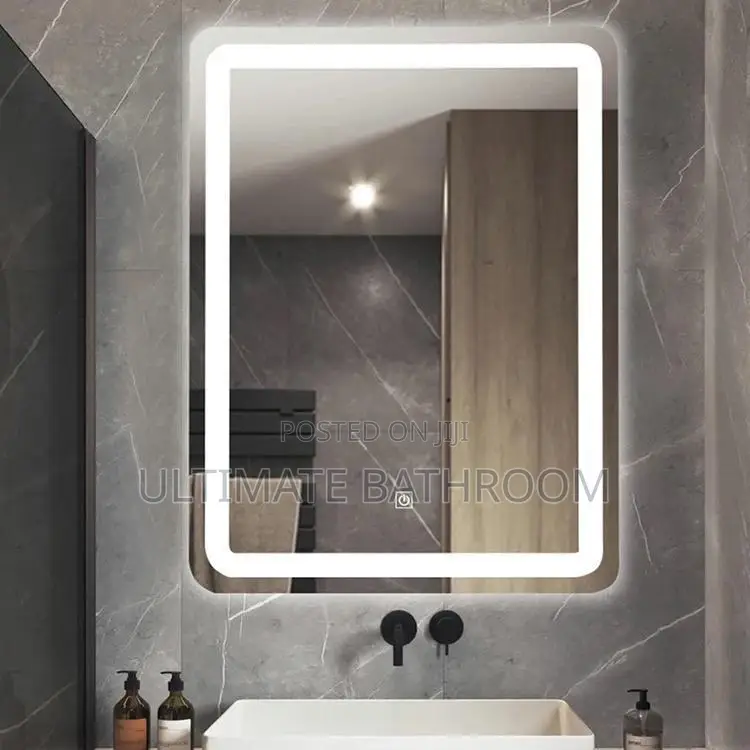 80x60 Full Light Bathroom Mirror Square