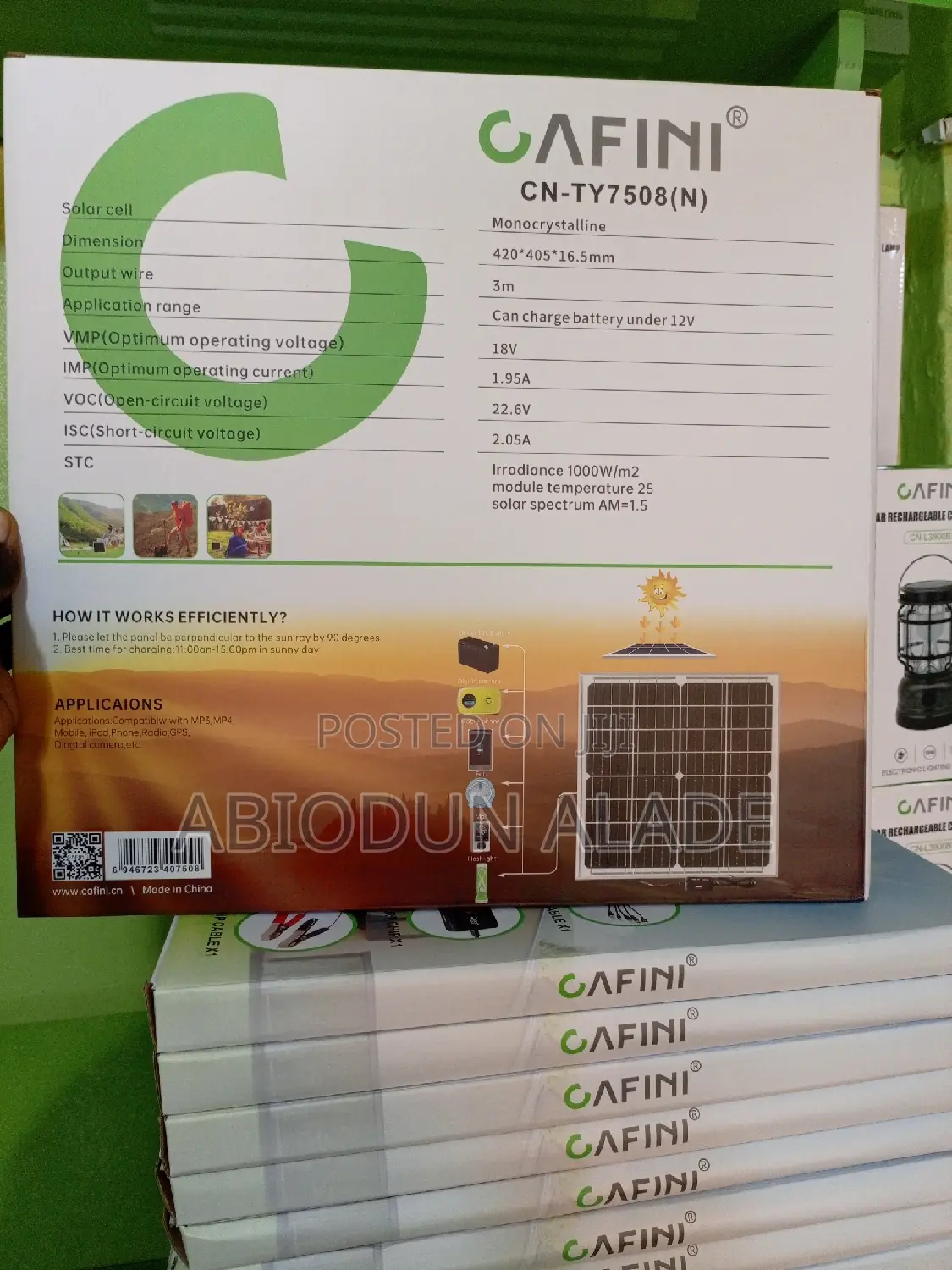 35W Cafini Solar Panel for Charging Phones and Other Devices