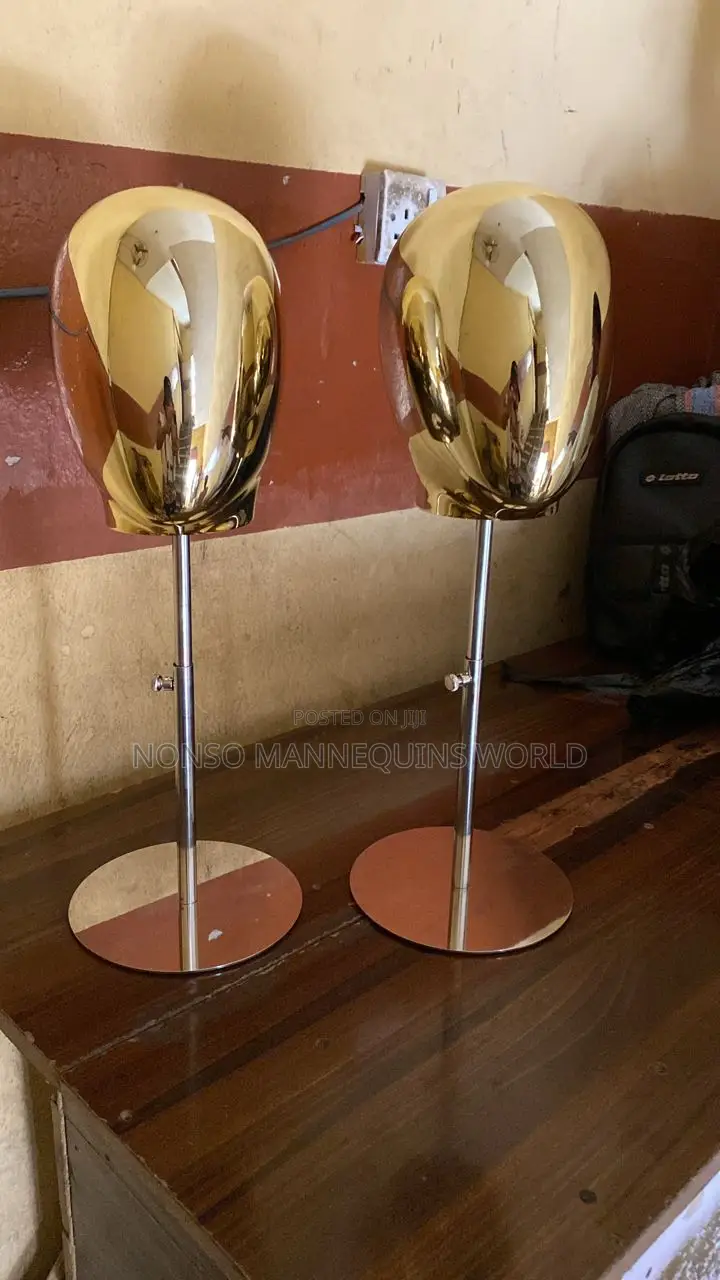 Gold Mannequin Heads For Caps/Hats Display