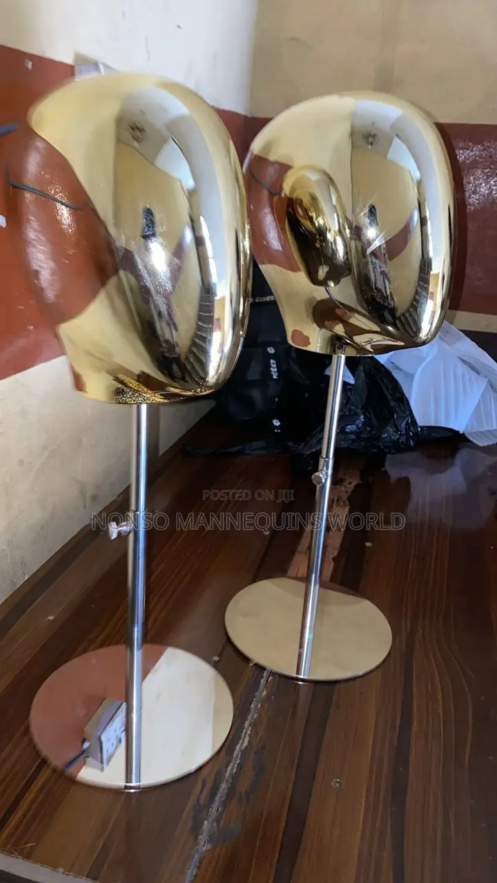 Gold Mannequin Heads For Caps/Hats Display