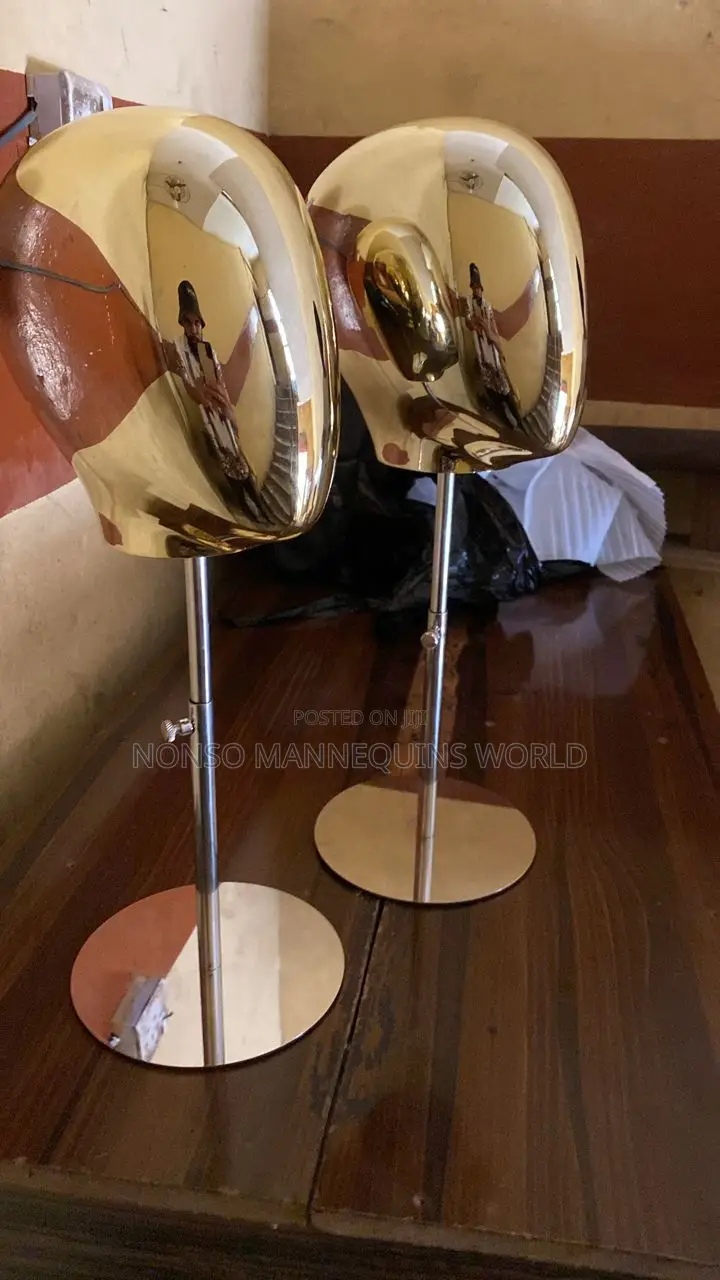 Gold Mannequin Heads For Caps/Hats Display