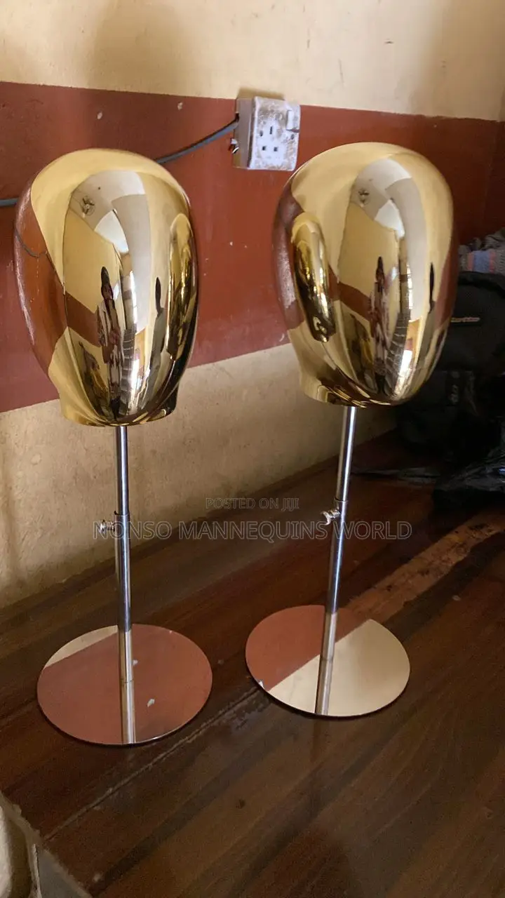 Gold Mannequin Heads For Caps/Hats Display