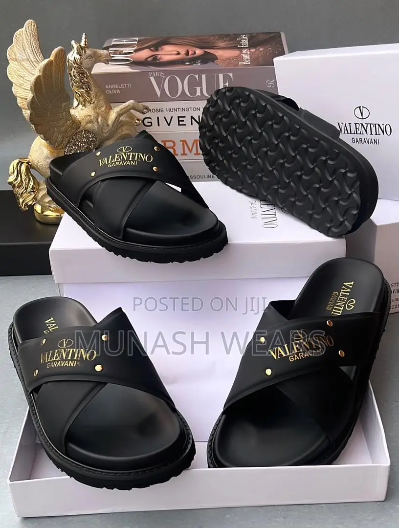Valentino Leather Slipers