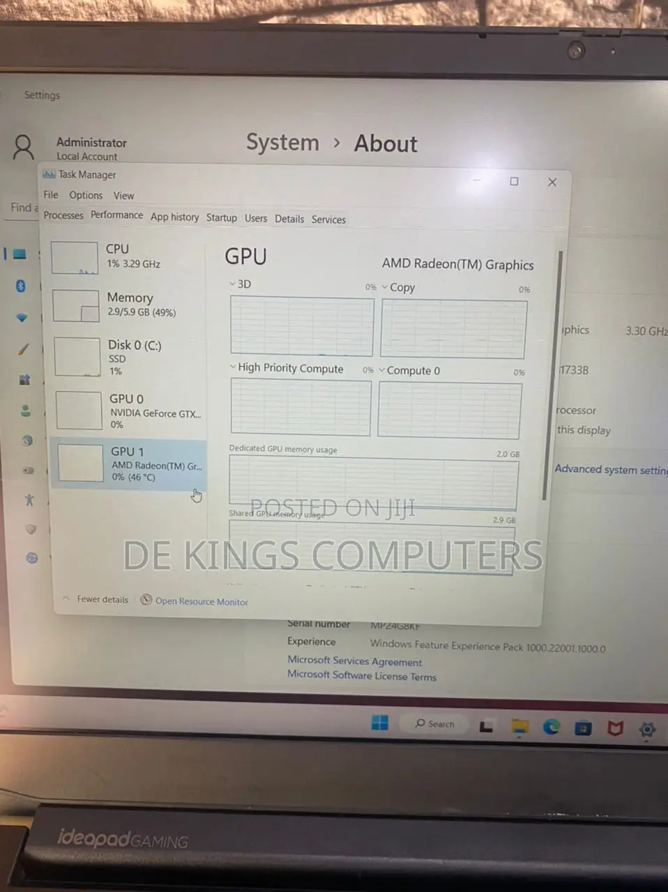 Laptop Lenovo Ideapad Gaming 3 8GB AMD Ryzen 5 SSD 512GB