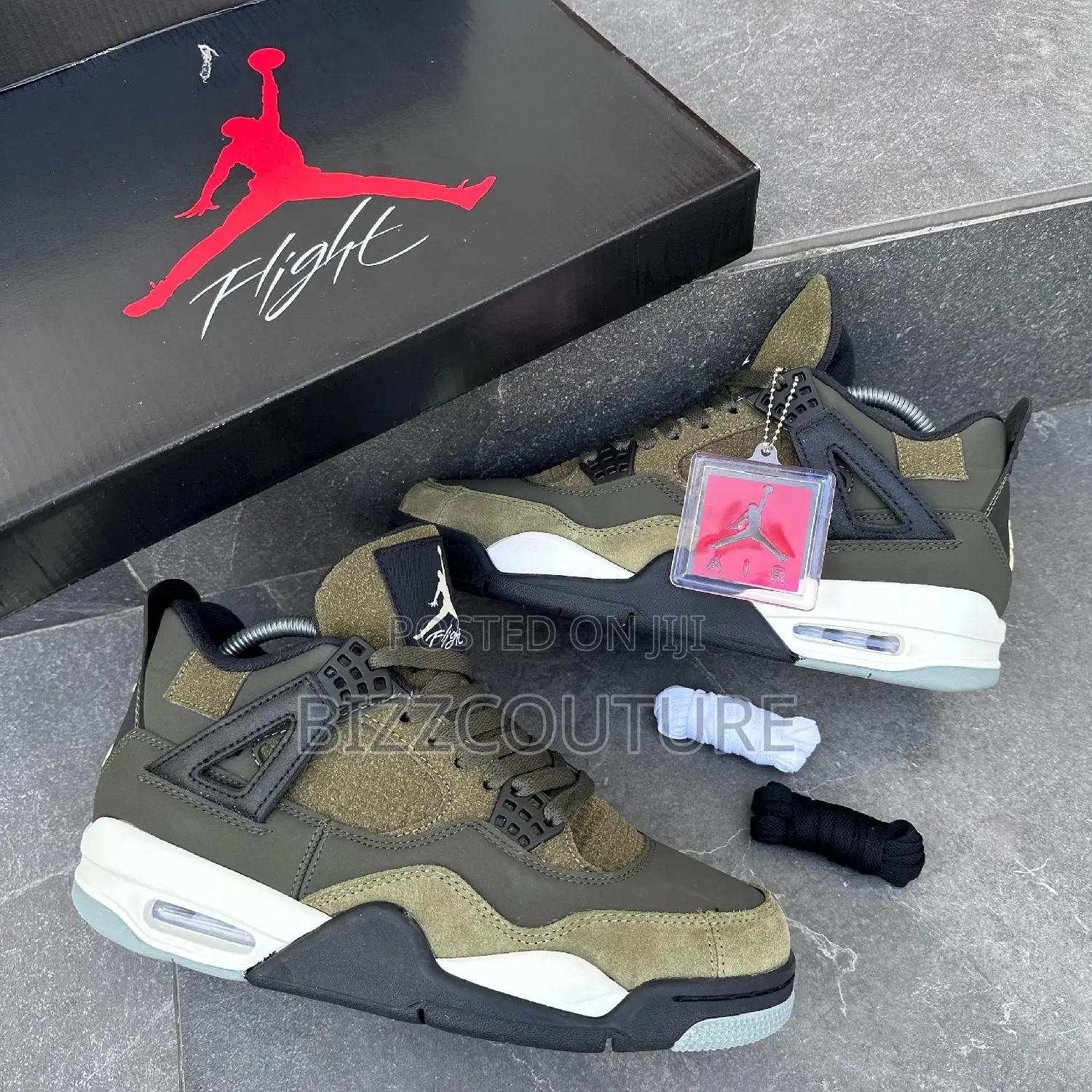 Original Undefeated X AIR JORDAN 4 Olive Available in Store