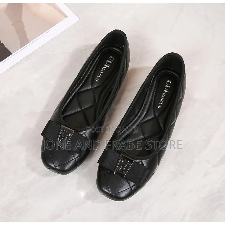 Ladies Women Flat Leather Shoes