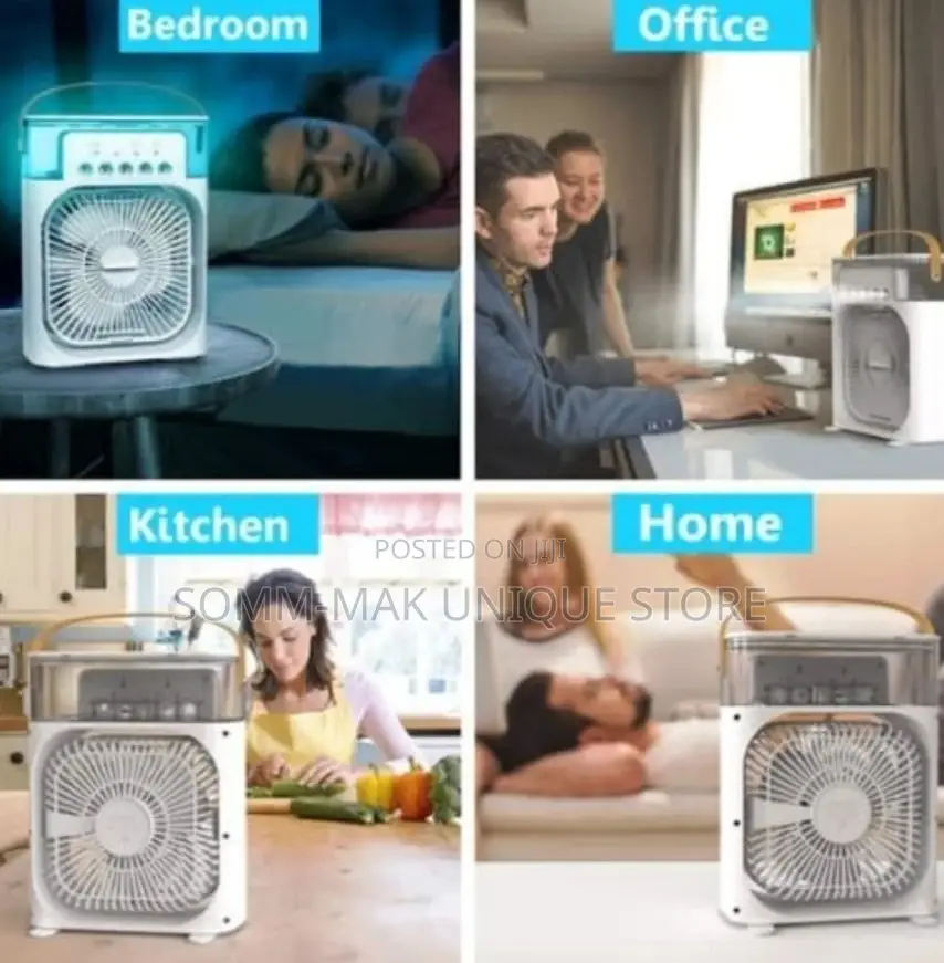 Usb Led Night Light + Air Cooler Fan - 7 Colors