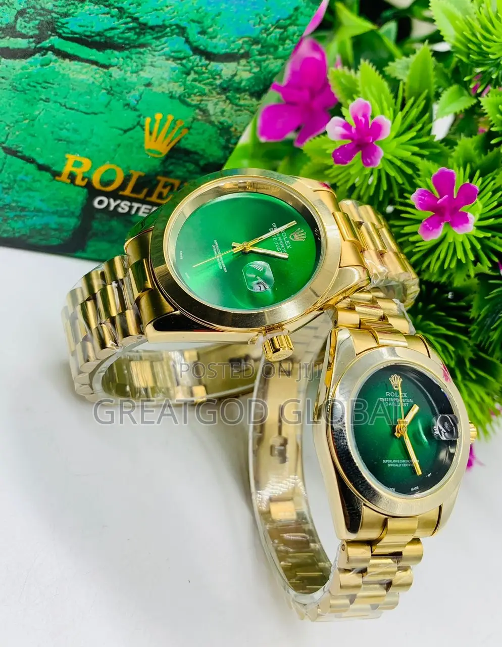 *Couple Rolex Oyster Date-Just Gold Plated