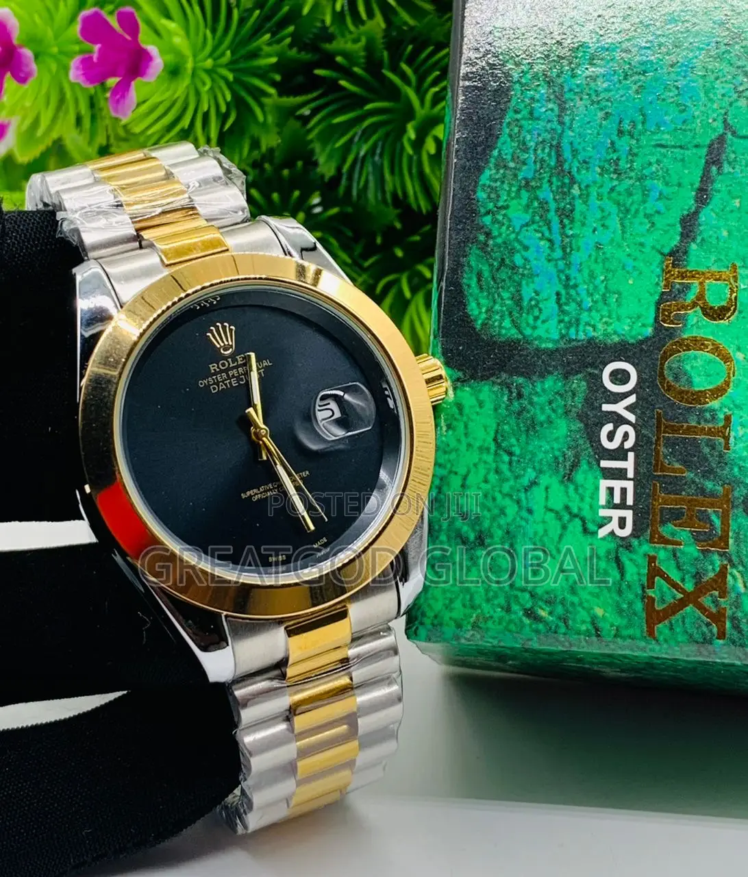 *COUPLE ROLEX OYSTER DATE-JUST Mixed Gold and Silver
