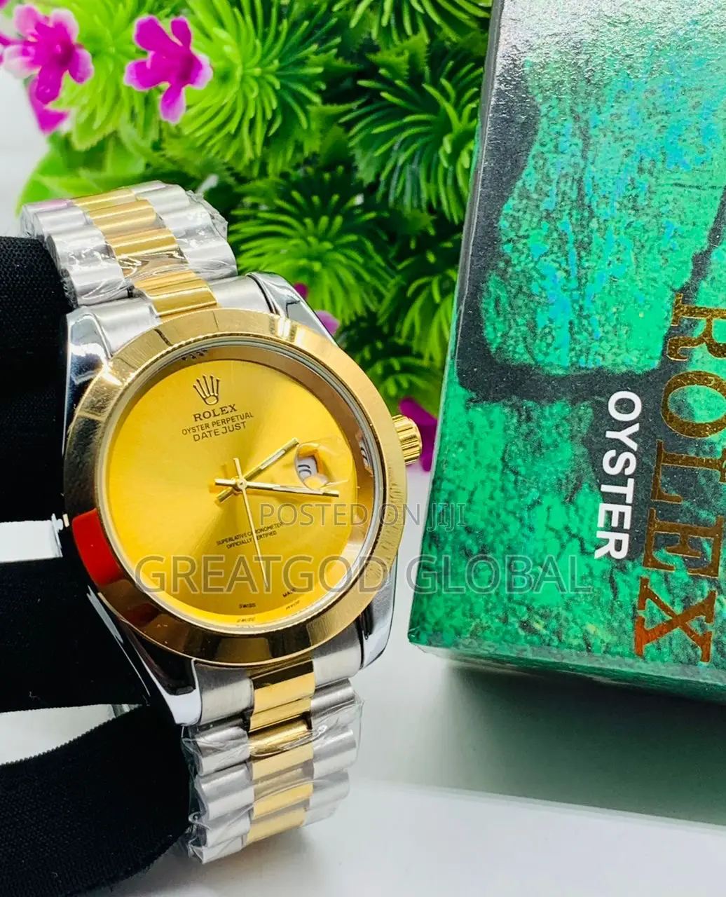 *COUPLE ROLEX OYSTER DATE-JUST Mixed Gold and Silver