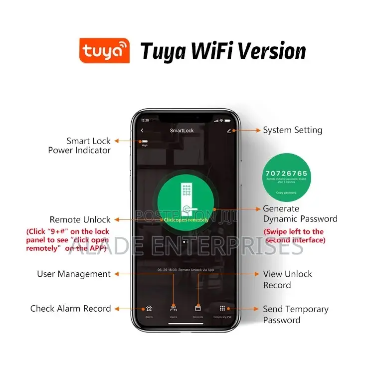 Tuya Smart 3D Face Door Lock Security Face