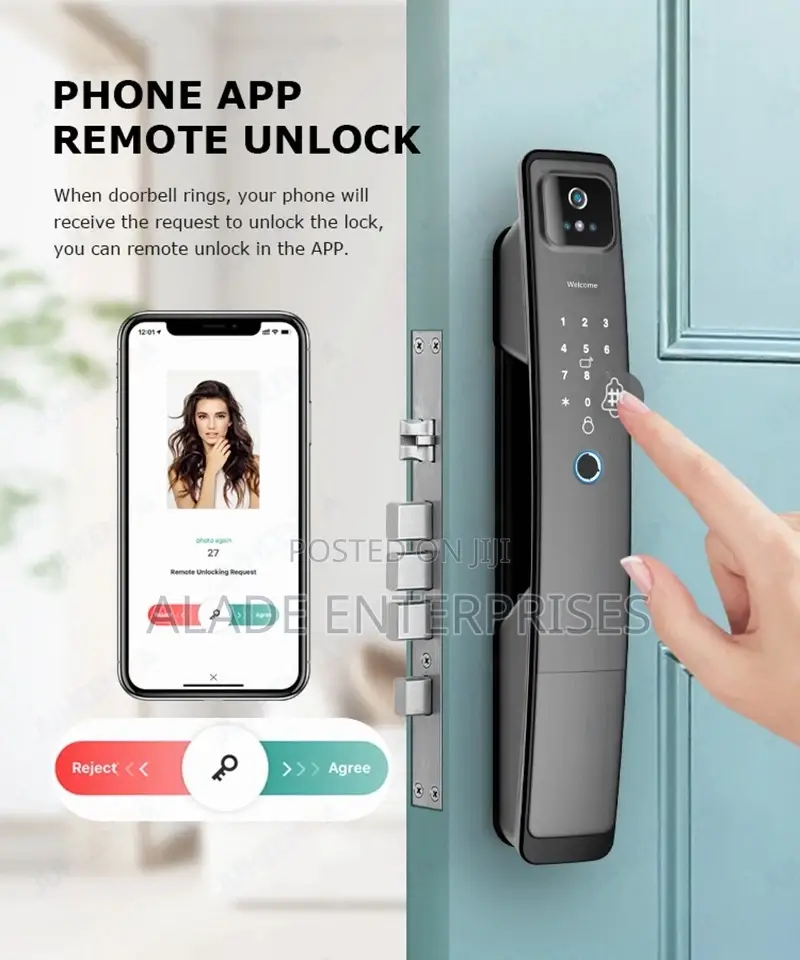 Biometric Fingerprint Face Automatic Door Lock With Eye Scan