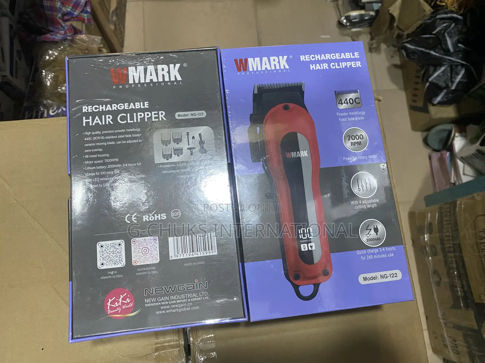WMARK NG-122 Professional Barber Fade Blade Clipper Cordless