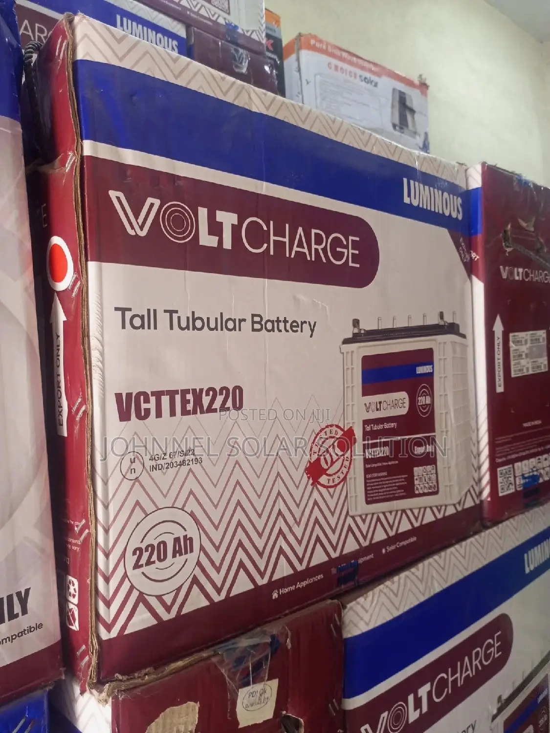 12v 220ah Luminous Tall Tubular Battery