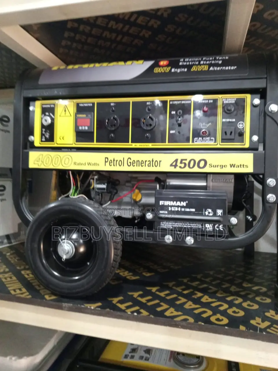 4.5kva Firman Generator Set 100% Copper With Key Starts And Manual.
