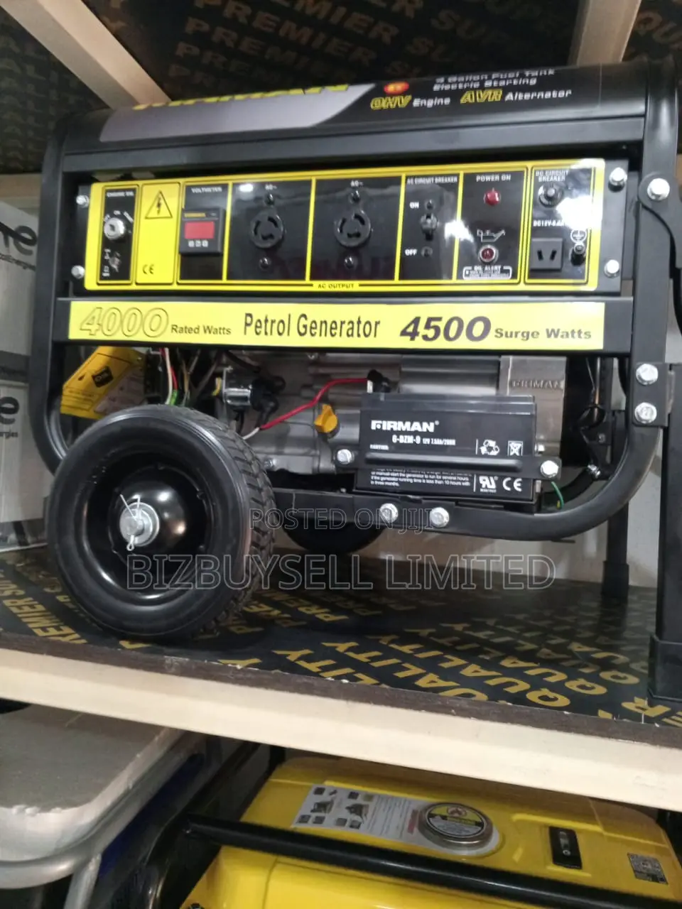 4.5kva Firman Generator Set 100% Copper With Key Starts And Manual.