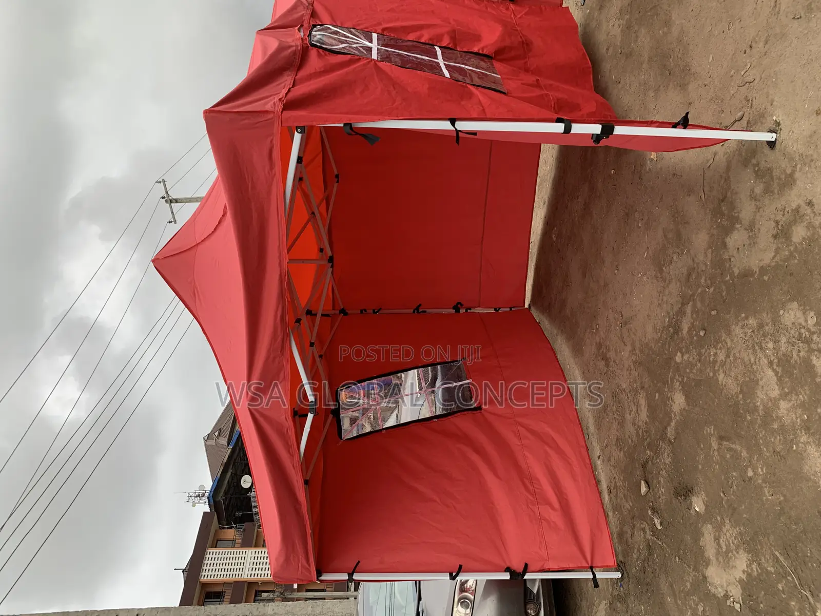 10 by 10 Gazebo Foldable Tent With 3 Side Coverwhite Poles