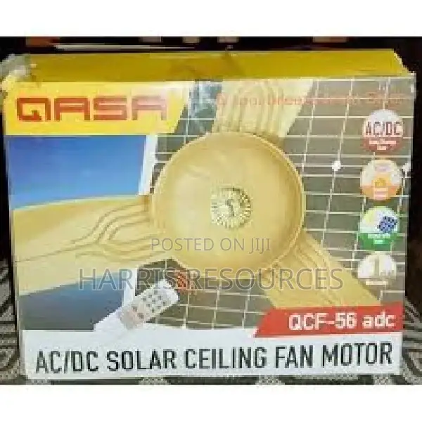 Qasa Solar Ceiling Fan 12v Dc/Ac 6watts - 56"