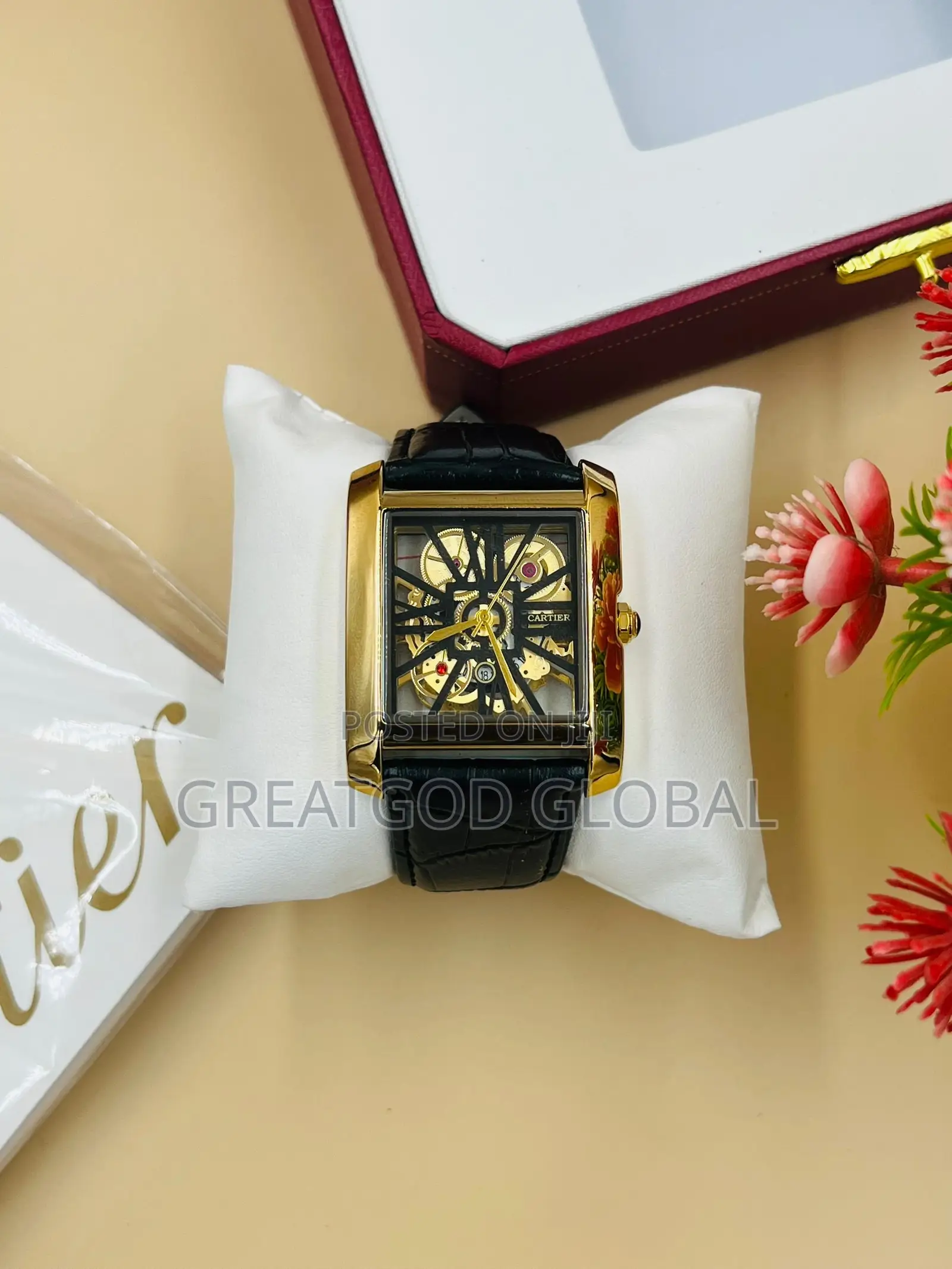 Cartier Leather Wristwatch  for Ladies