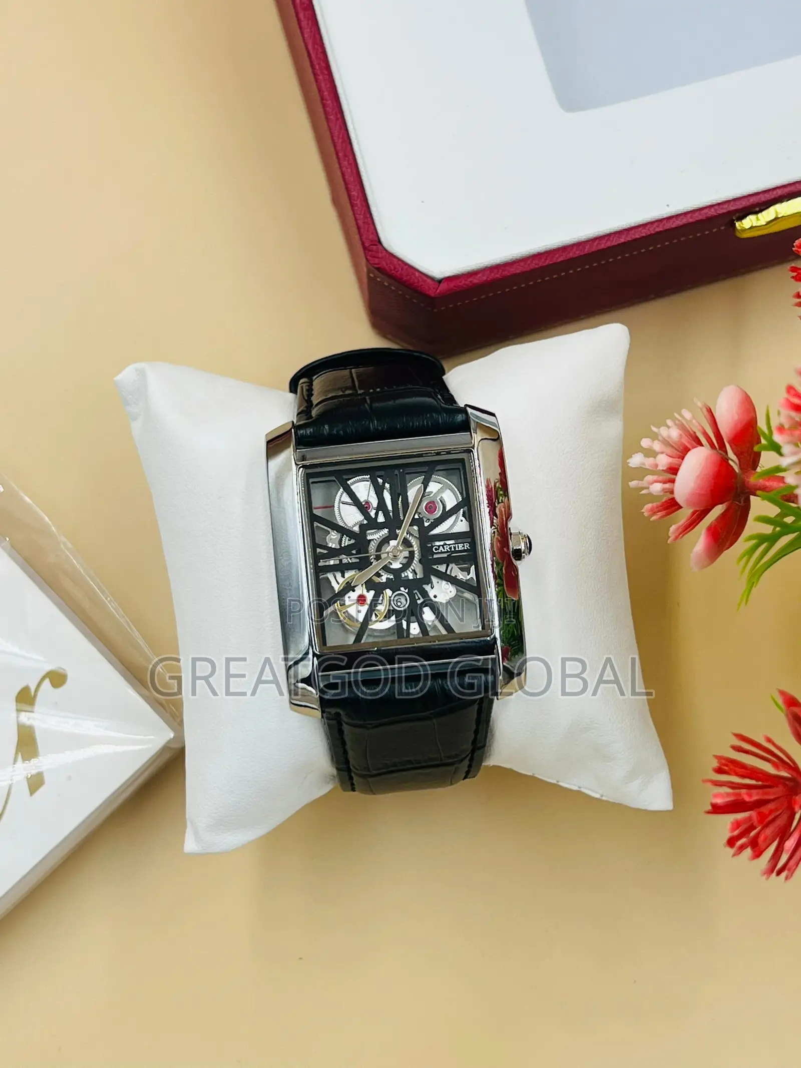Cartier Leather Wristwatch  for Ladies
