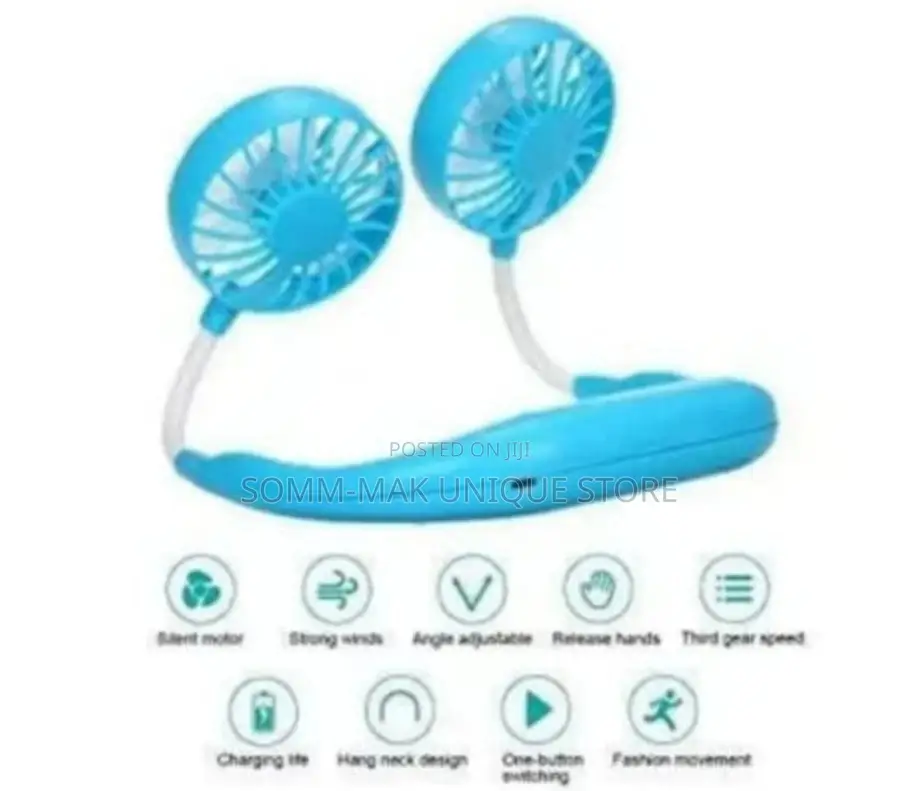 Usb Hands-Free Neck Hanging Rechargeable Fan