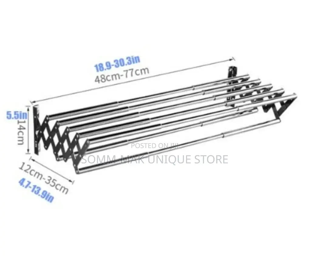 Stainless Steel Wall Mount Expandable Towel Rack