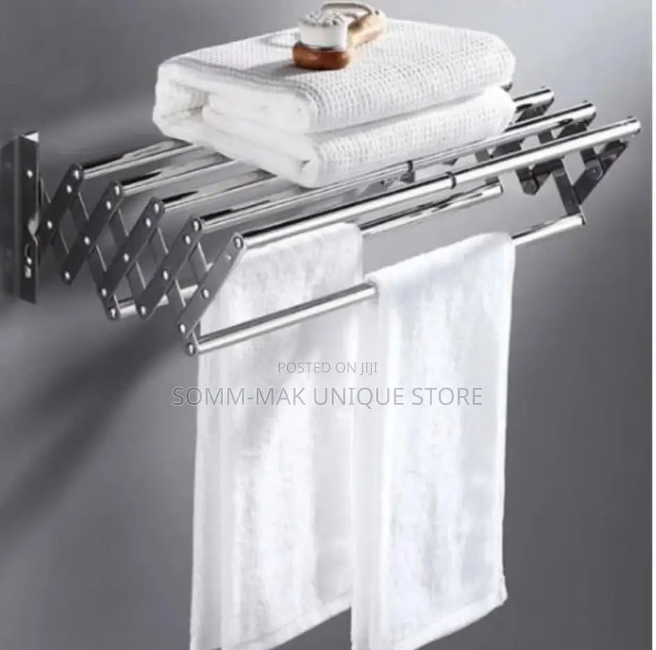 Stainless Steel Wall Mount Expandable Towel Rack