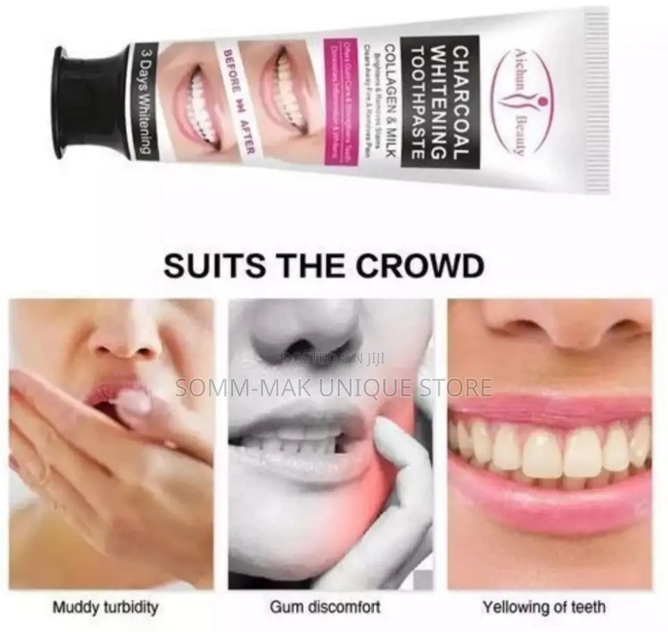 Aichun Activated Charcoal Teeth Whitening Toothpaste-100g