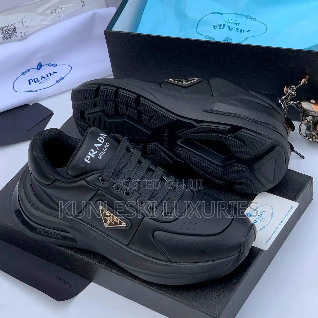 Original Prada Luxury Leather Sneakers